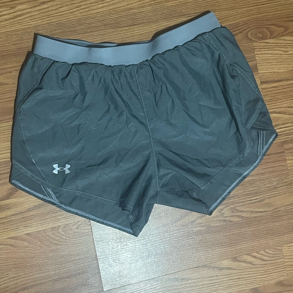 Under Armour White and Gray HeatGear Shorts
